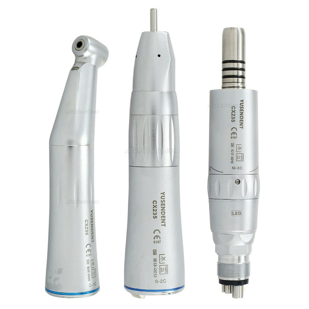 YUSENDENT CX235-1C Fiber Optic LED Low Speed Contra Angle Air Motor Handpiece Kit